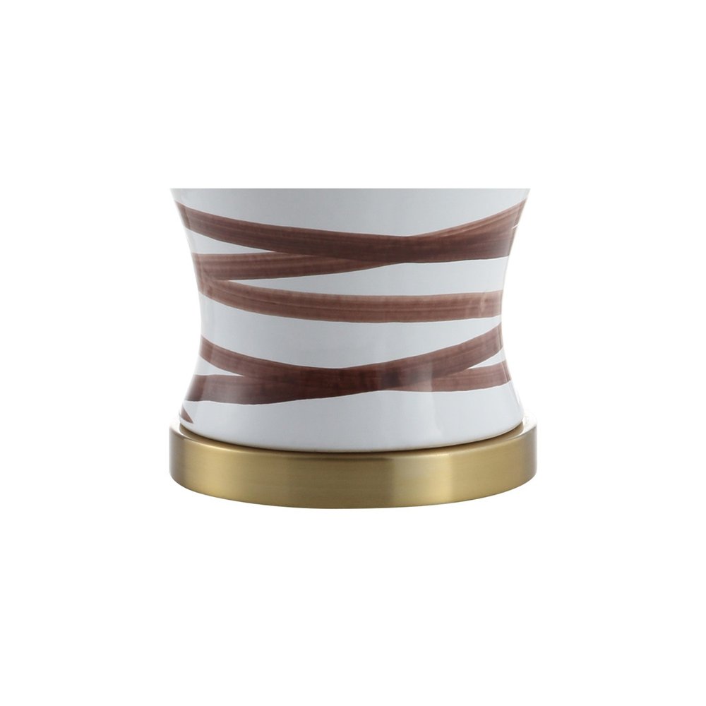 29" Gold Novelty Table Lamp With Drum Shade