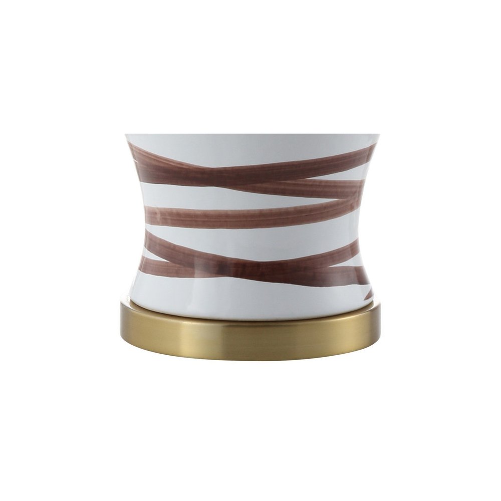 29" Gold Novelty Table Lamp With Drum Shade