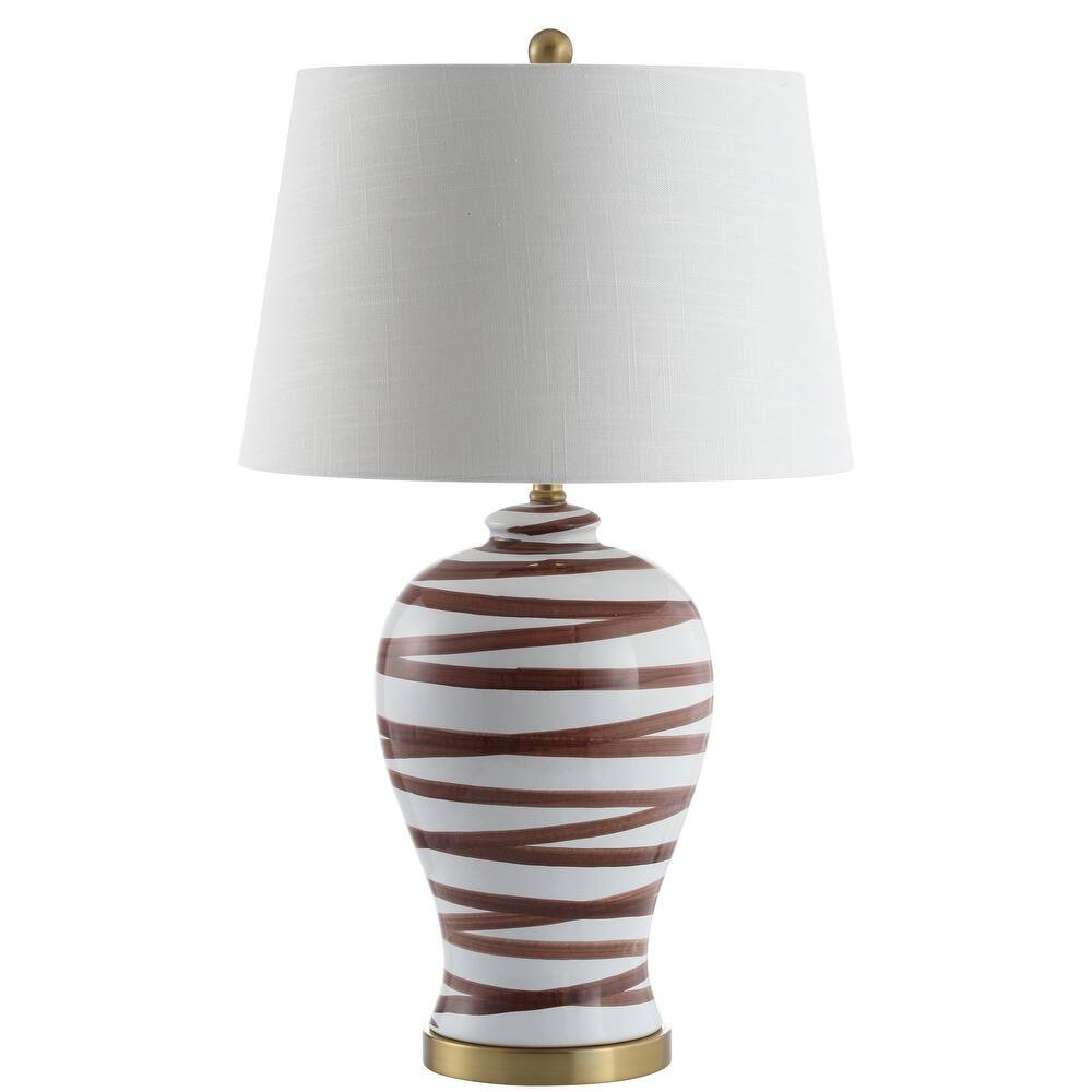29" Gold Novelty Table Lamp With Drum Shade