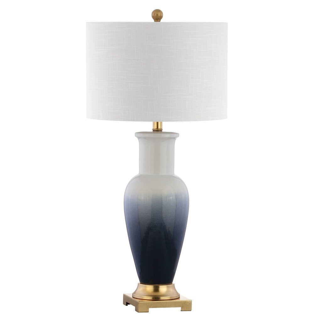 32" Gold Novelty Table Lamp With Drum Shade