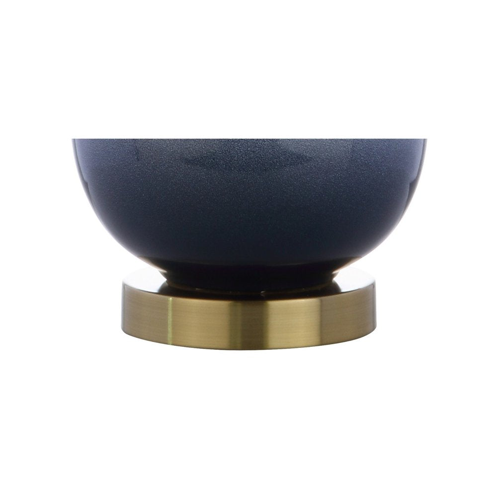 25" Gold Novelty Table Lamp With Drum Shade