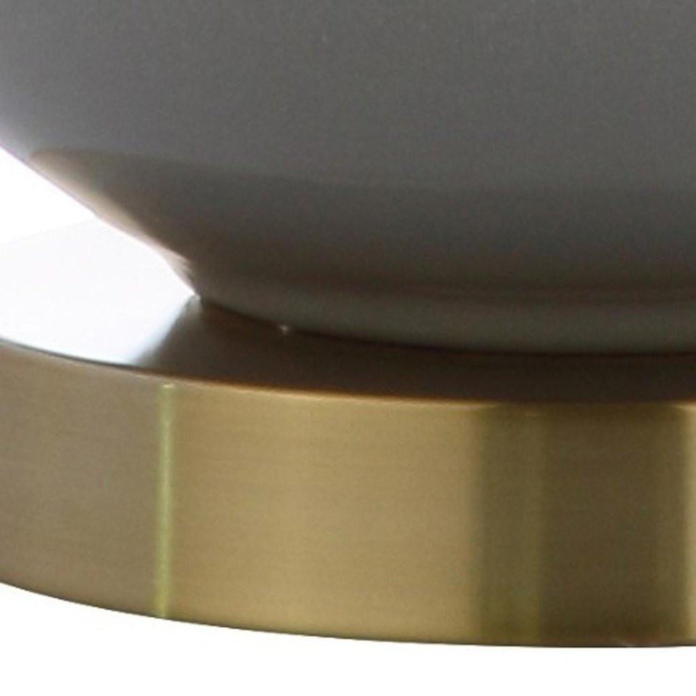 25" Gold Novelty Table Lamp With Drum Shade