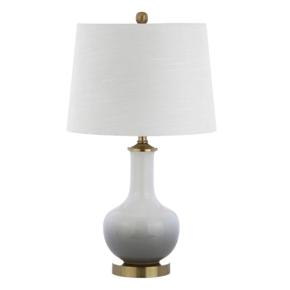 25" Gold Novelty Table Lamp With Drum Shade