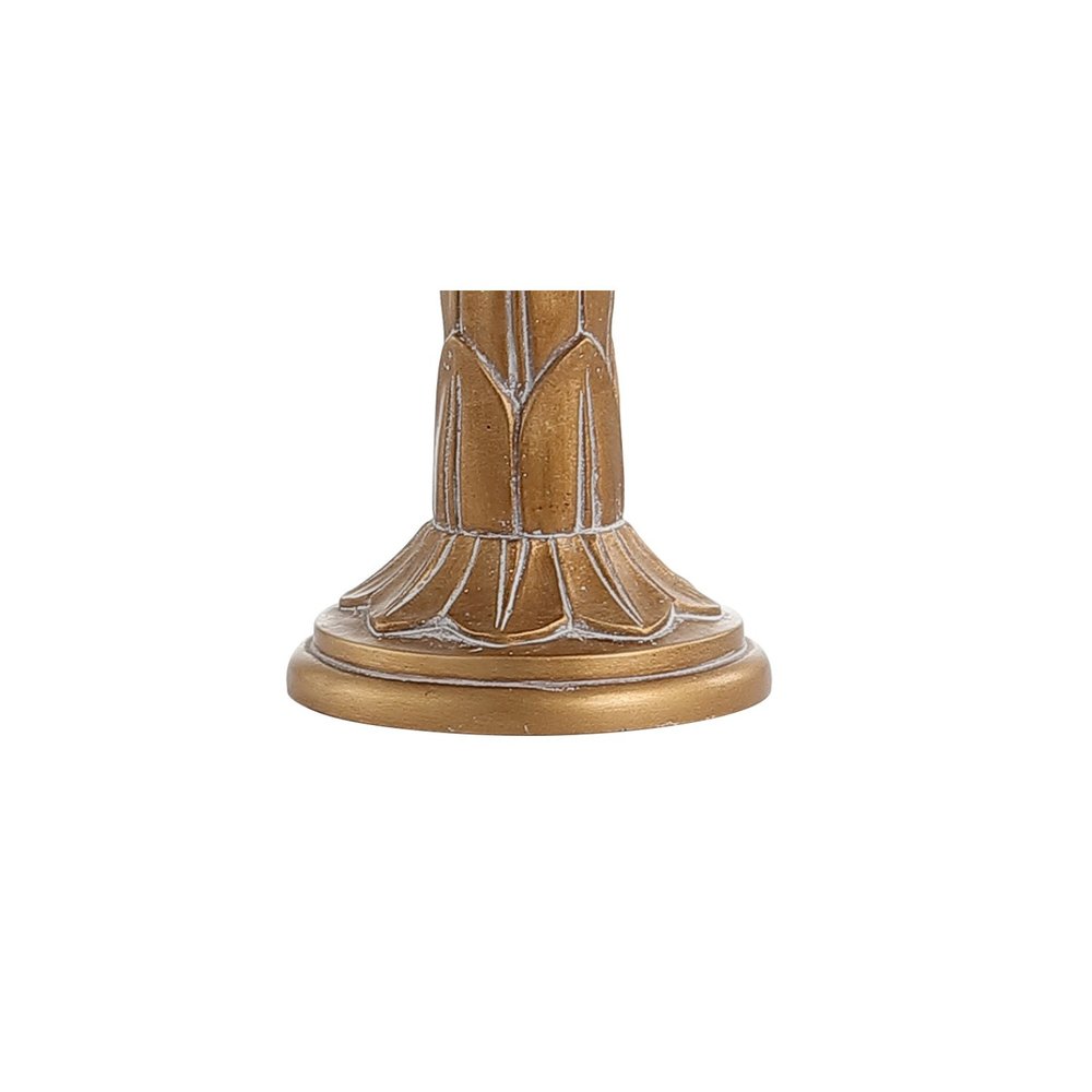 29" Antiqued Gold Table Lamp With Drum Shade