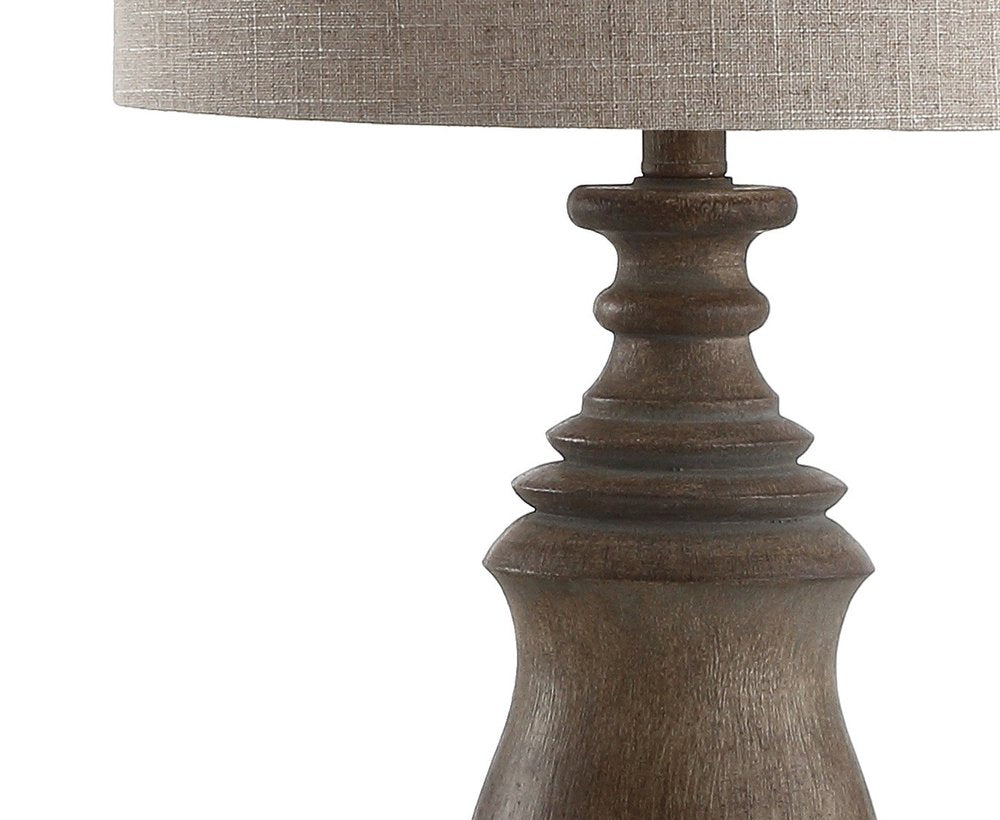 29" Brown Novelty Table Lamp With Globe Shade