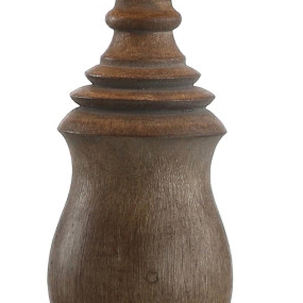29" Brown Novelty Table Lamp With Globe Shade