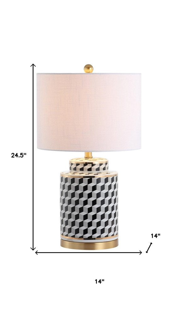 25" Gold Novelty Table Lamp With Globe Shade