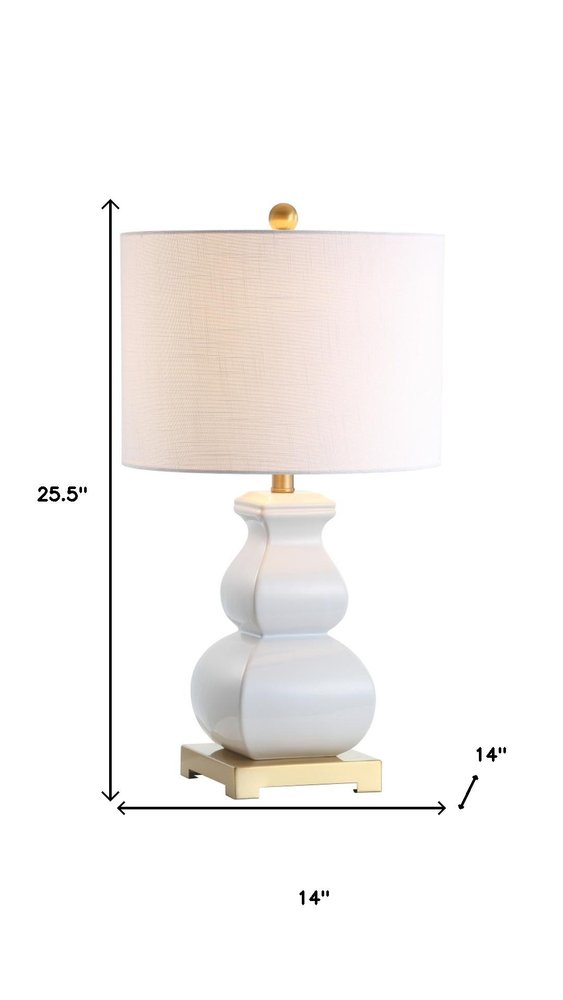26" Gold Novelty Table Lamp With Globe Shade