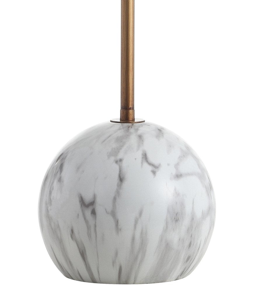 29" White Globe Table Lamp With Globe Shade