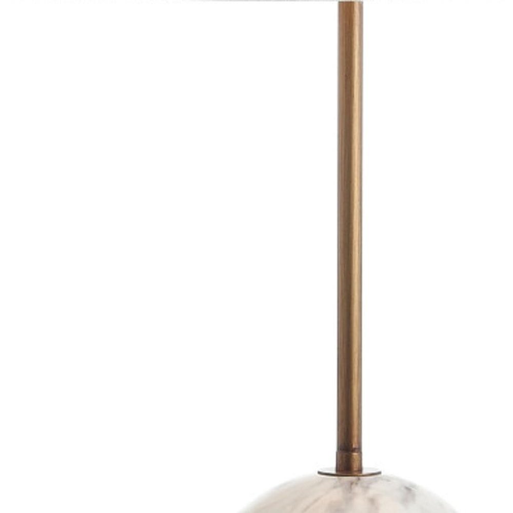 29" White Globe Table Lamp With Globe Shade
