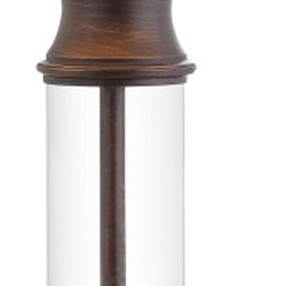 Set of Two 32" Bronze Novelty Table Lamps With Empire Shades