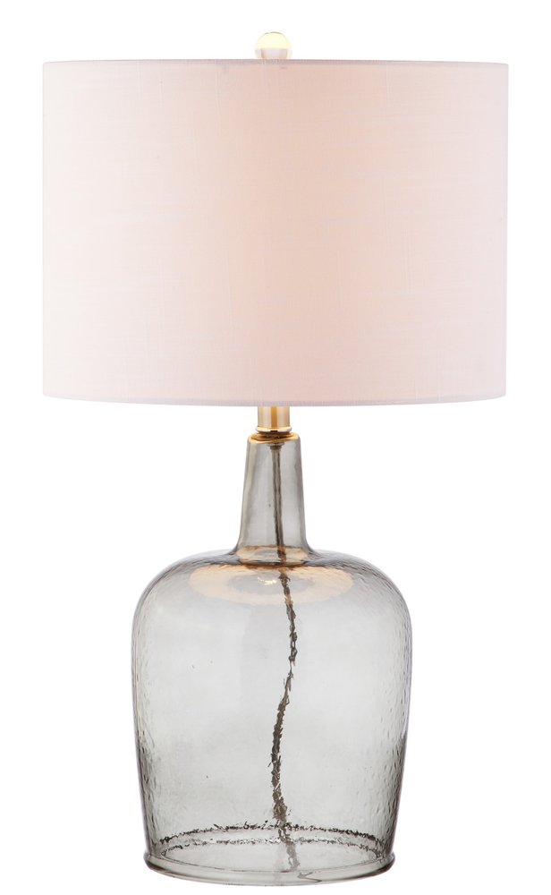 26" Clear Urn Table Lamp With Drum Shade