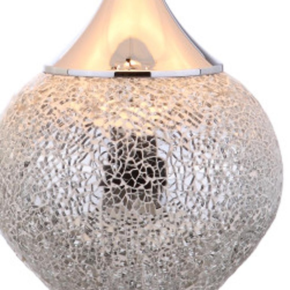 27" Silver Urn Table Lamp With Empire Shade