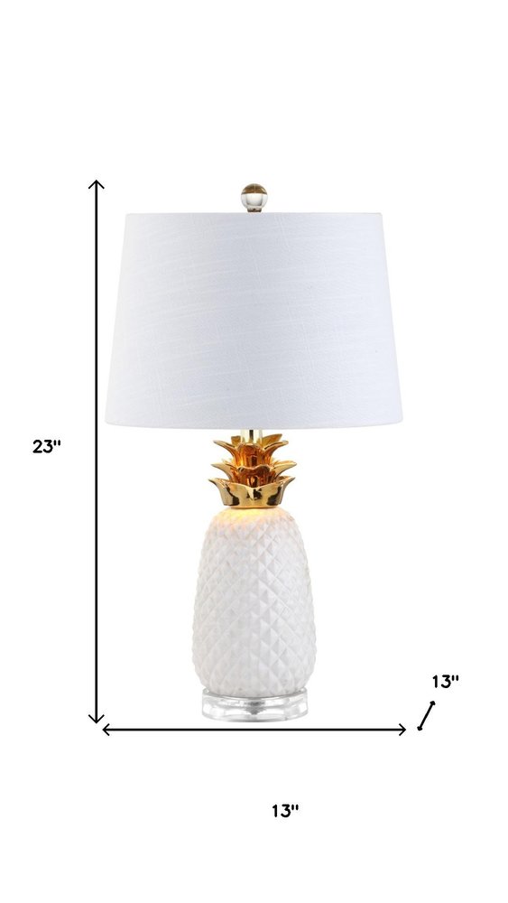 23" Clear Novelty Table Lamp With Drum Shade