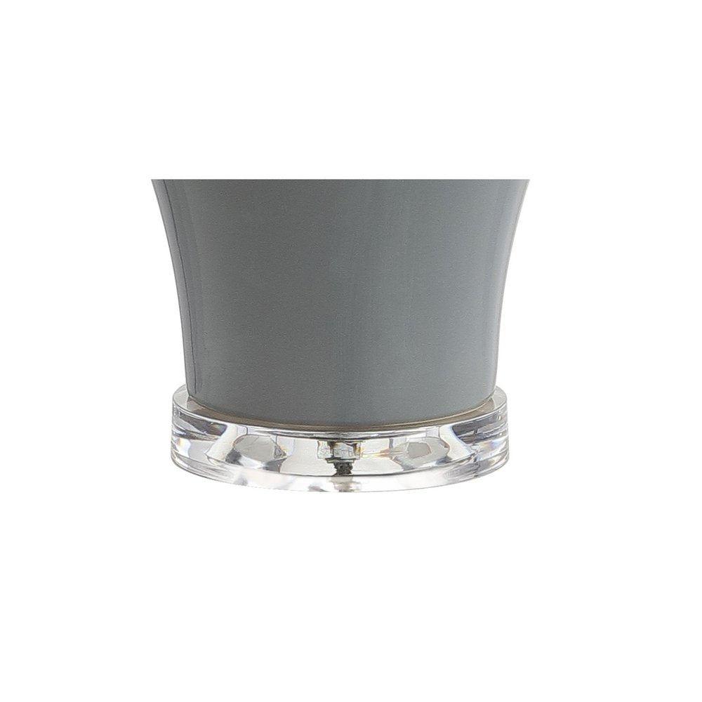 Set of Two 27" Clear Novelty Bedside Lamps With Empire Shades