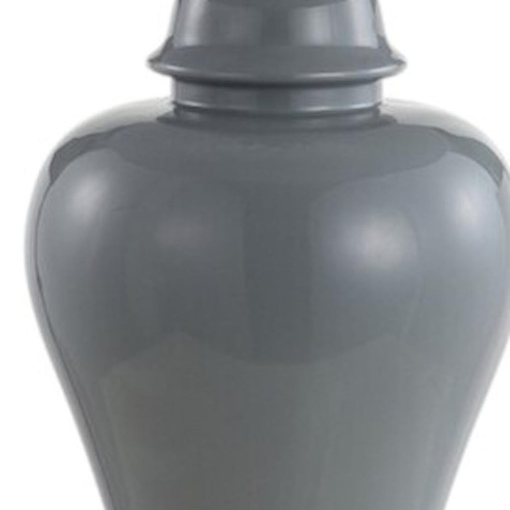 Set of Two 27" Clear Novelty Bedside Lamps With Empire Shades