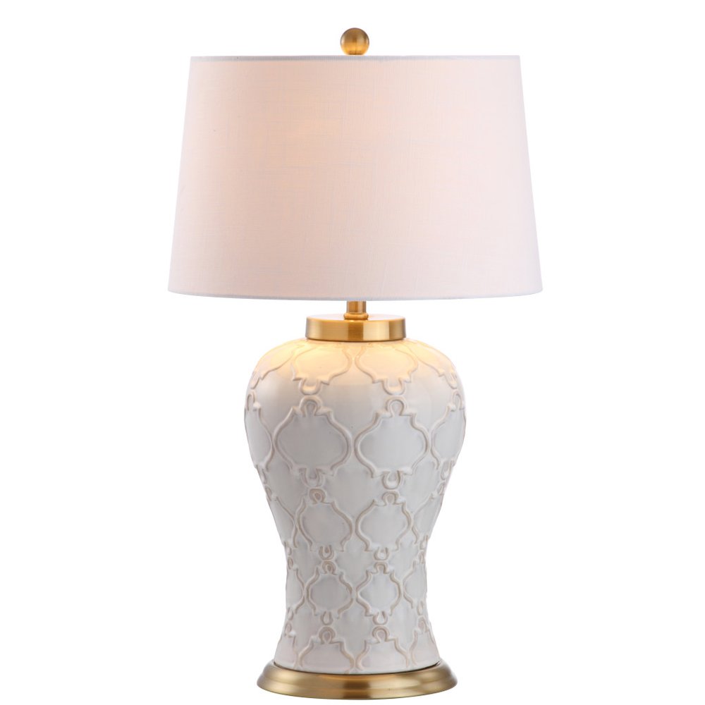 29" Gold Novelty Table Lamp With Drum Shade