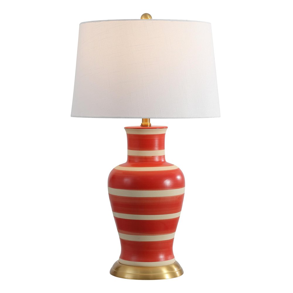 29" Gold Urn Table Lamp With Drum Shade