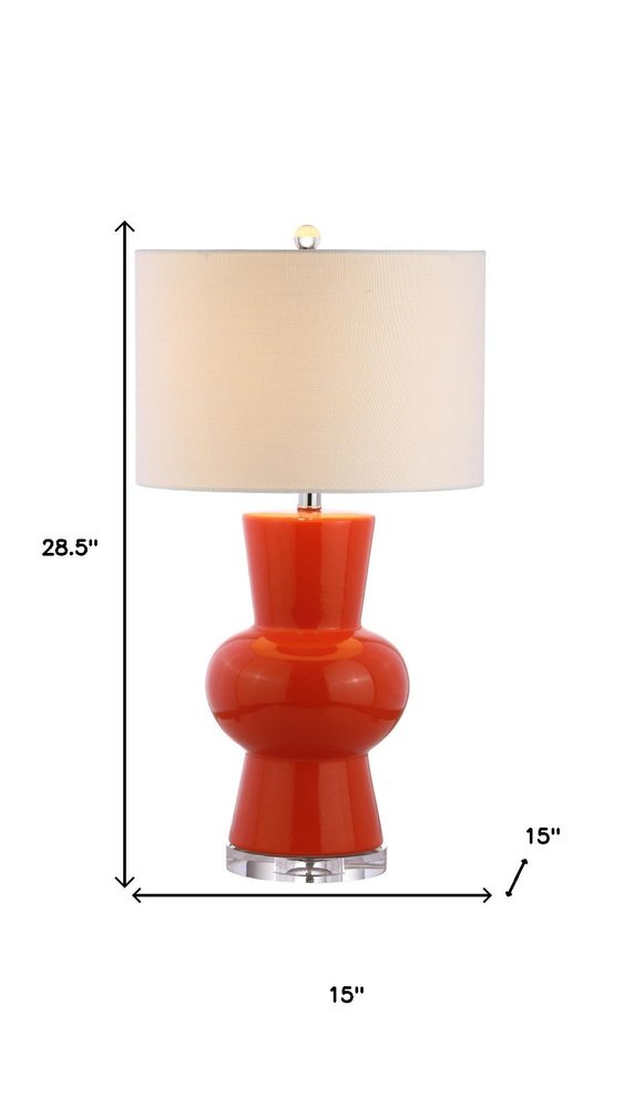 29" Clear Novelty Table Lamp With Drum Shade