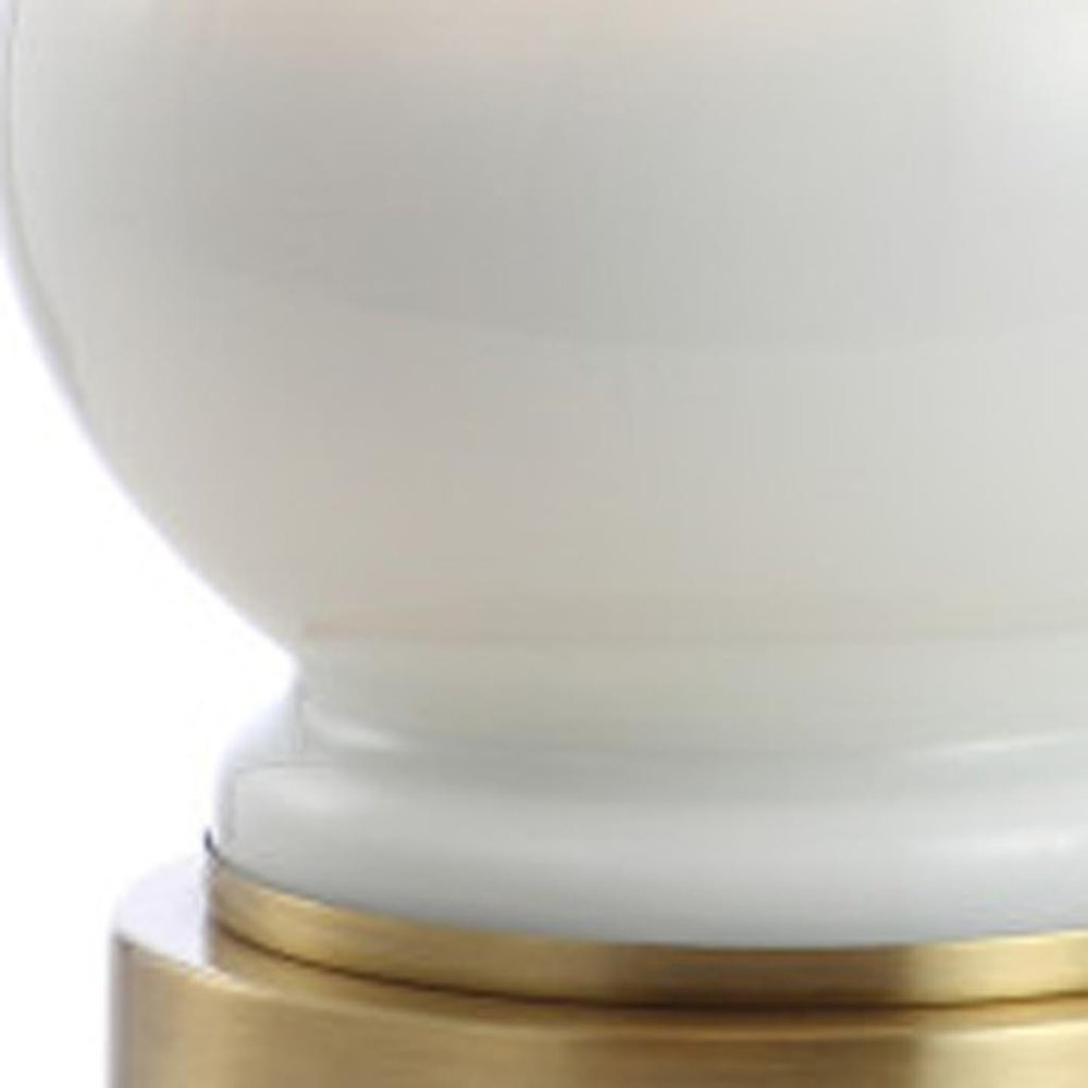 Set of Two 22" Gold Novelty Table Lamps With Globe Shades
