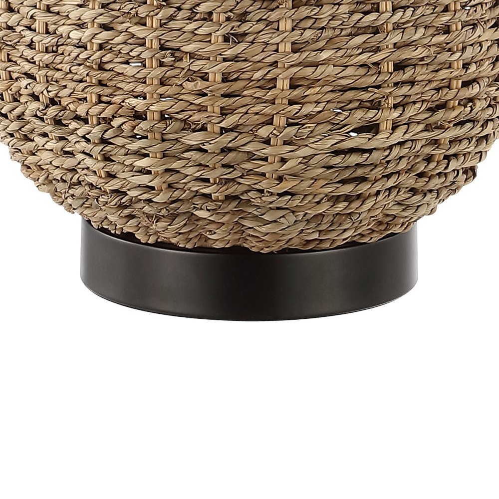 25" Antiqued Bronze Urn Table Lamp With Empire Shade