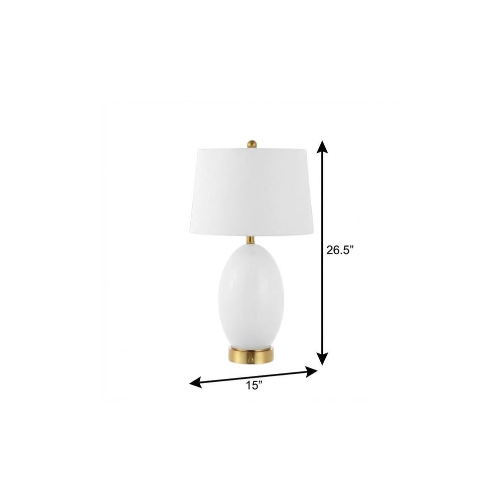27" Gold Novelty Table Lamp With Empire Shade
