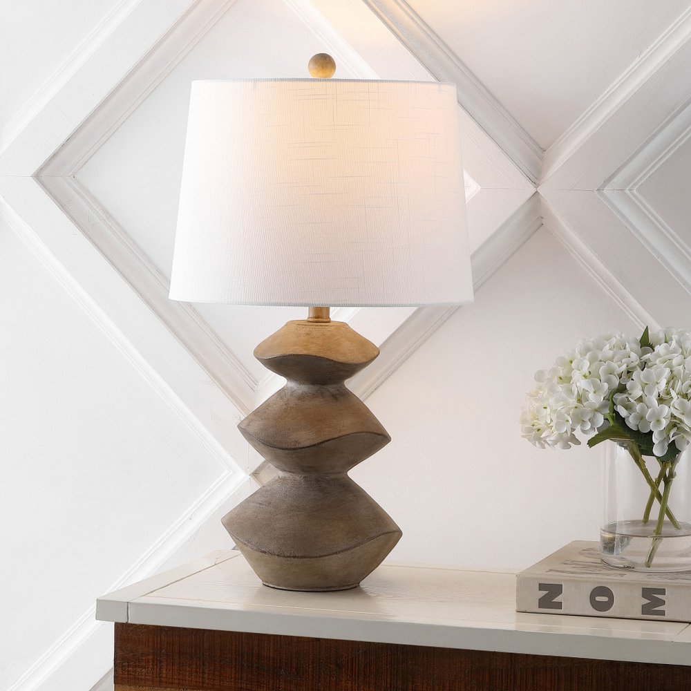 25" Clear Novelty Table Lamp With Empire Shade