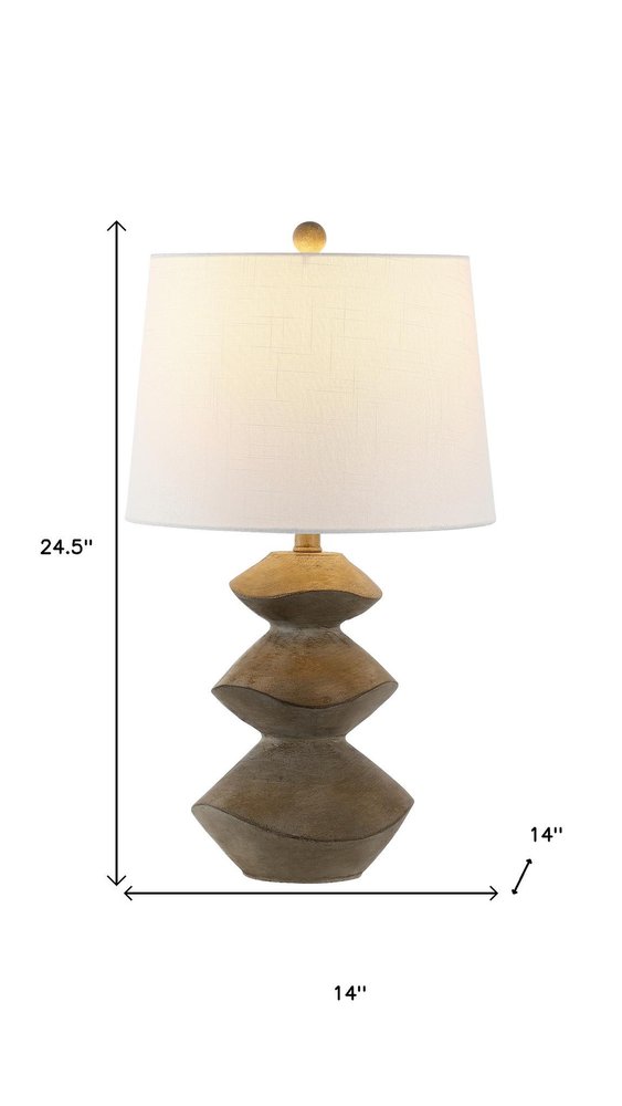 25" Clear Novelty Table Lamp With Empire Shade