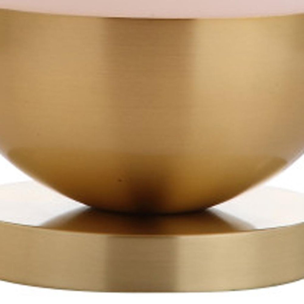 24" Gold Globe Table Lamp With Drum Shade