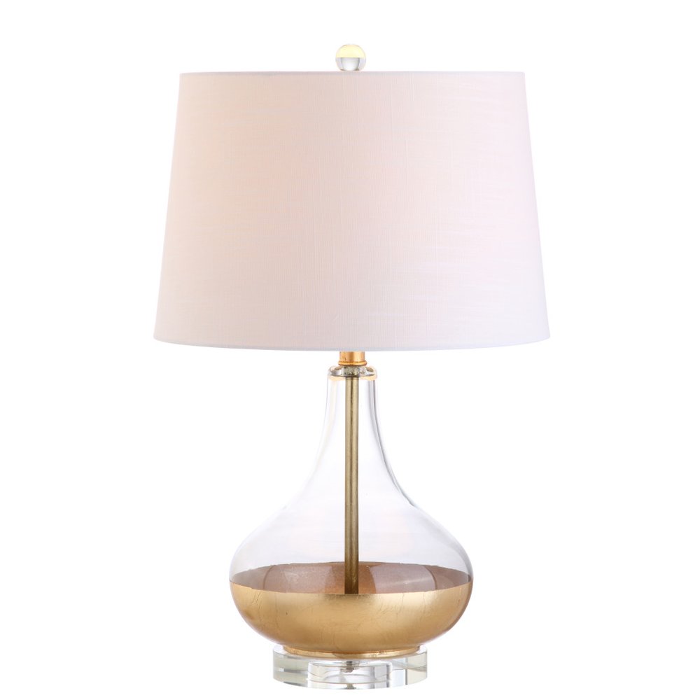 25" Clear Novelty Table Lamp With Drum Shade