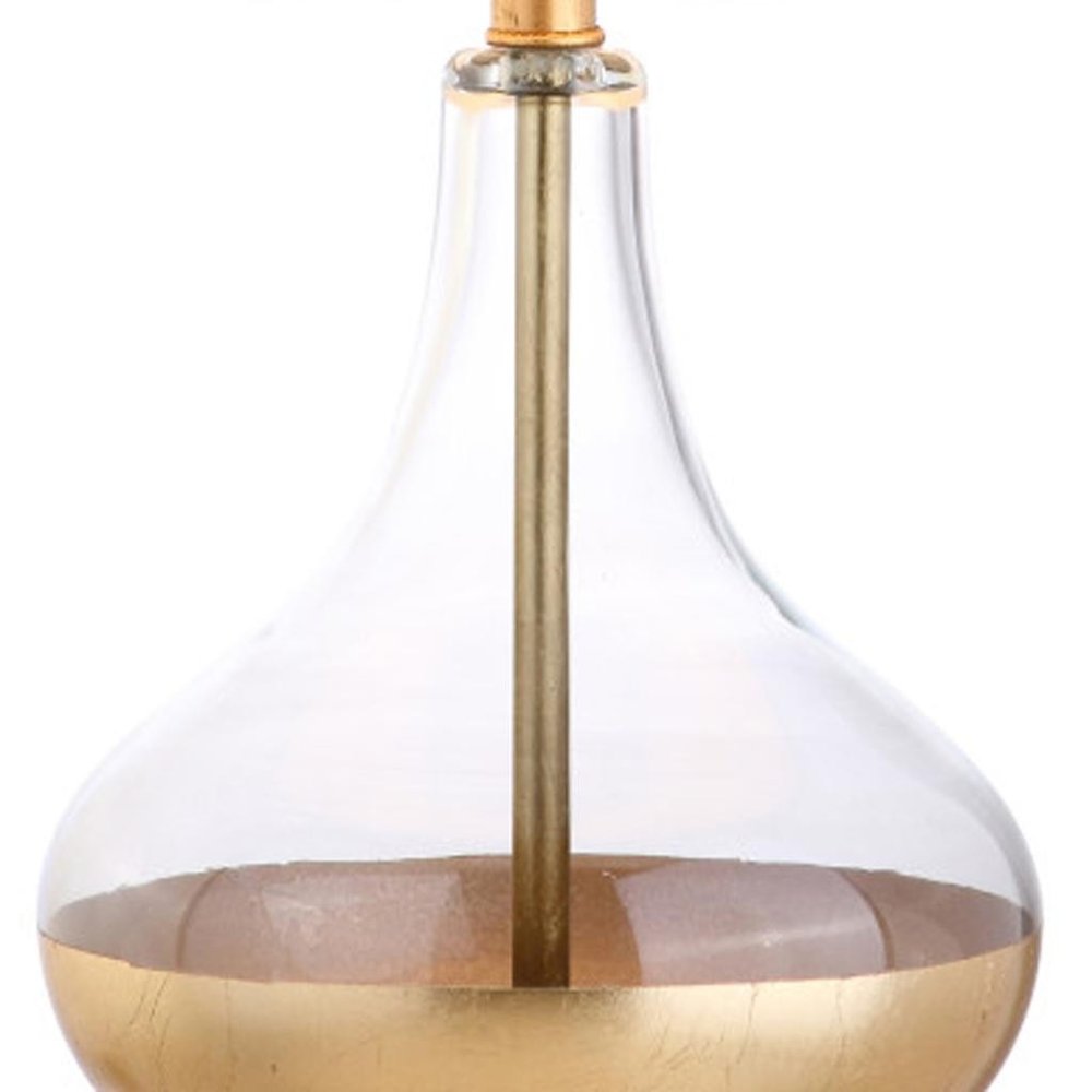 25" Clear Novelty Table Lamp With Drum Shade