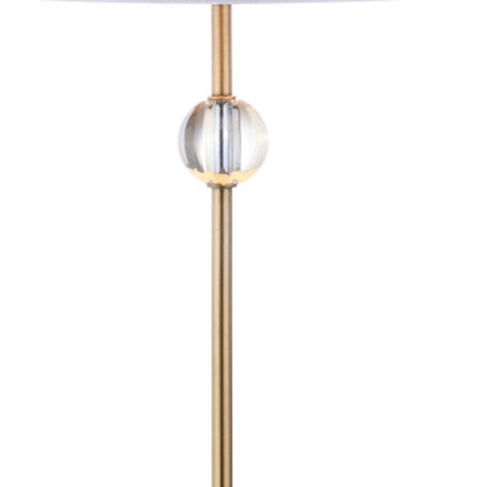 Set of Two 30" White Table Lamps With Drum Shades
