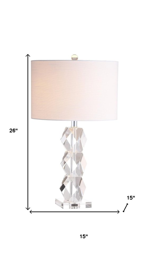 26" Clear Novelty Table Lamp With Drum Shade