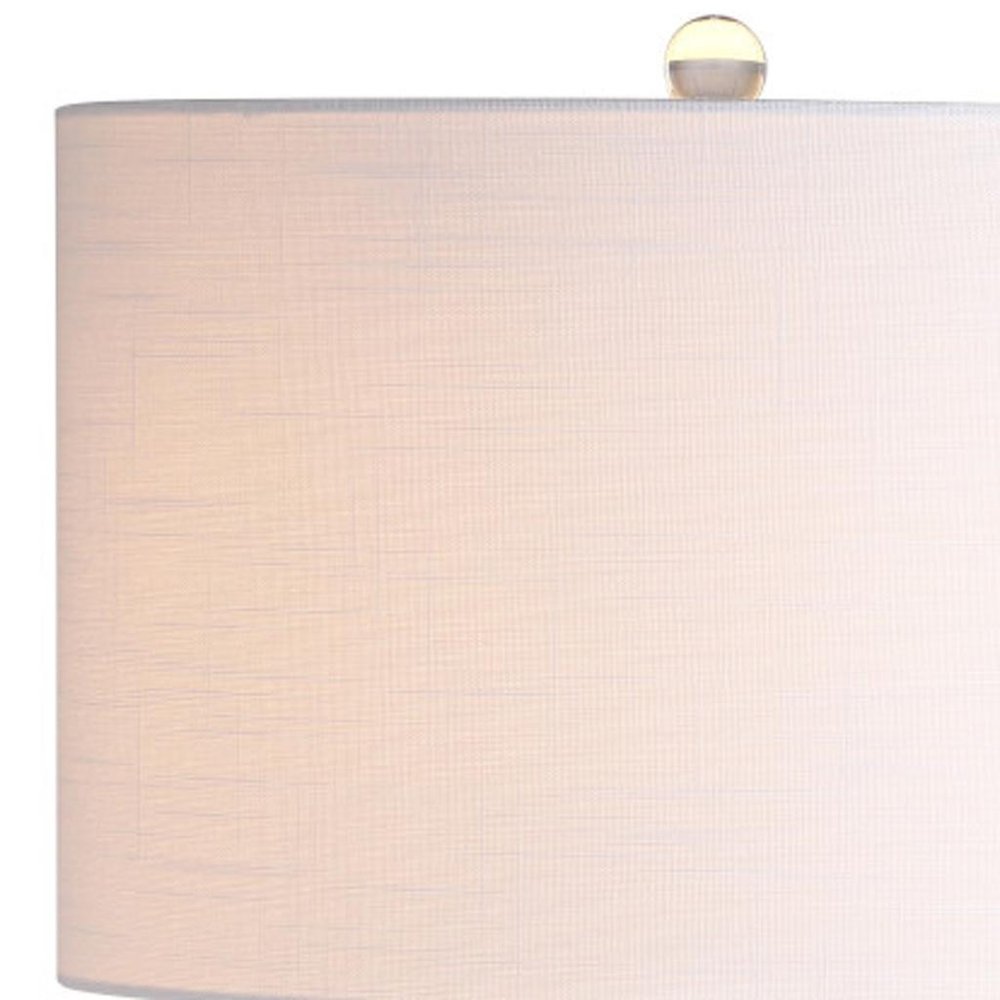 26" Clear Novelty Table Lamp With Drum Shade