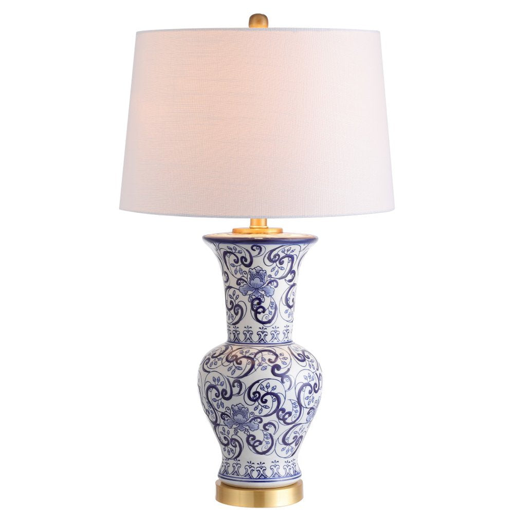 29" Gold Novelty Table Lamp With Drum Shade