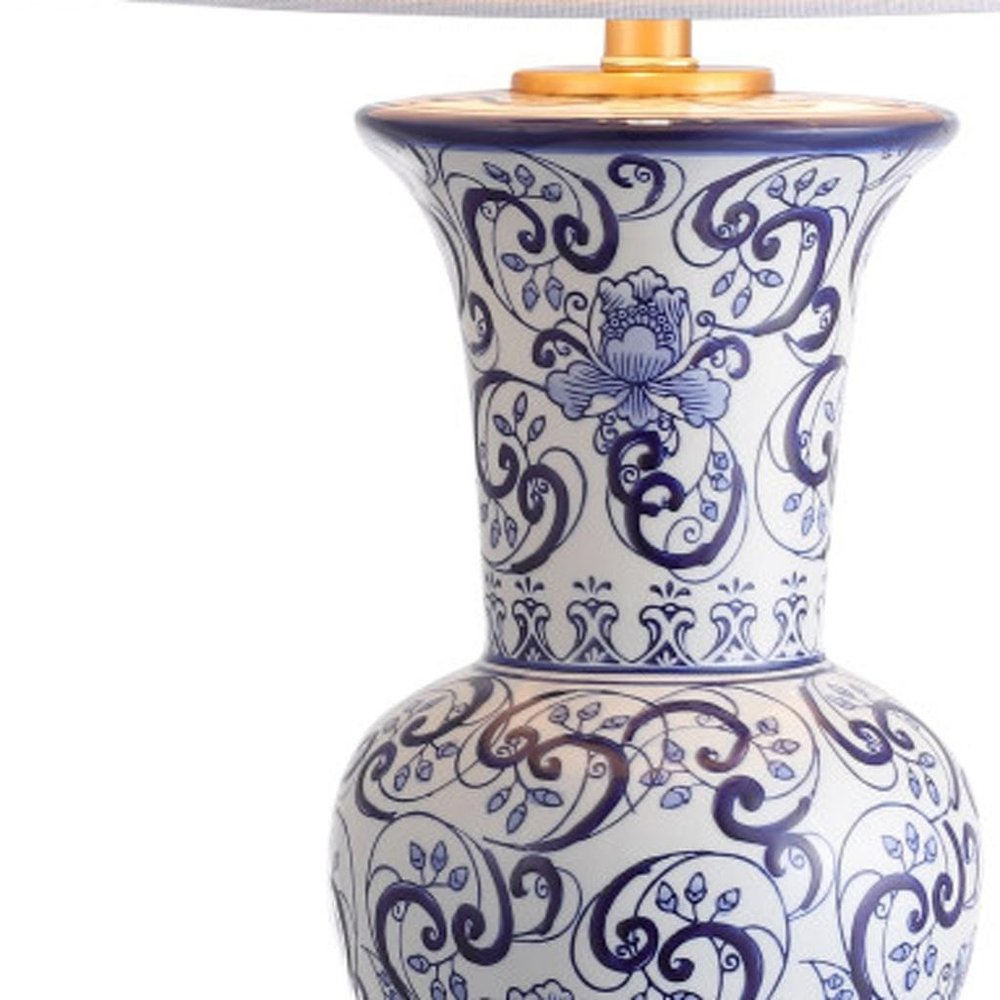 29" Gold Novelty Table Lamp With Drum Shade