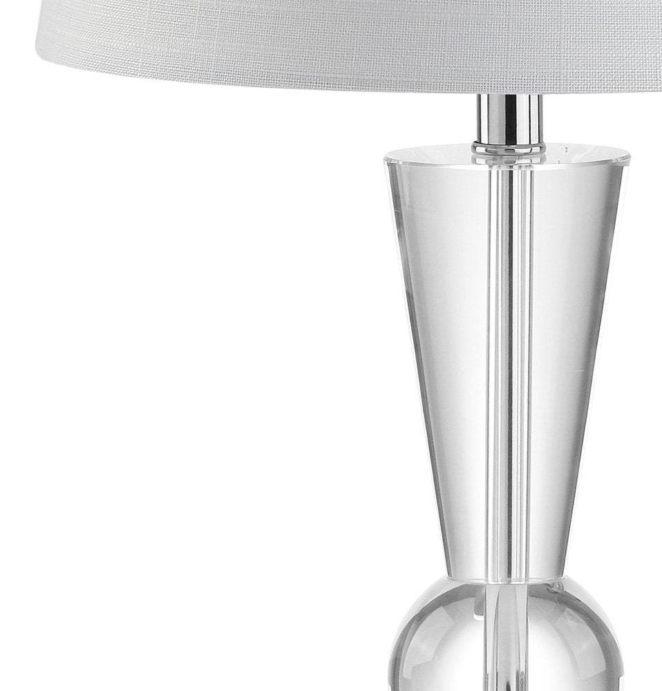 22" Clear Urn Table Lamp With Empire Shade