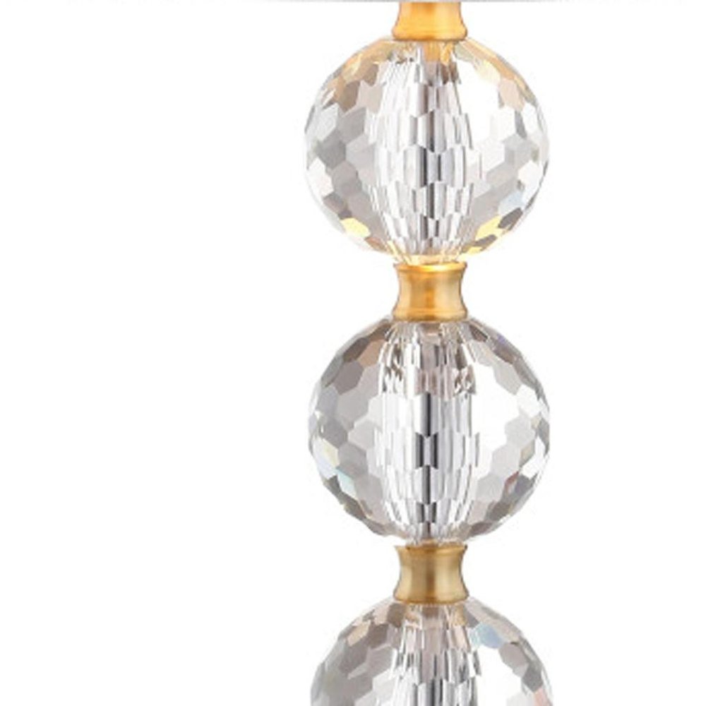 25" Gold Novelty Table Lamp With Drum Shade