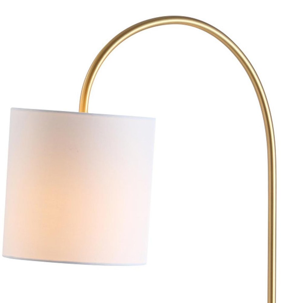 25" White Novelty Table Lamp With Drum Shade