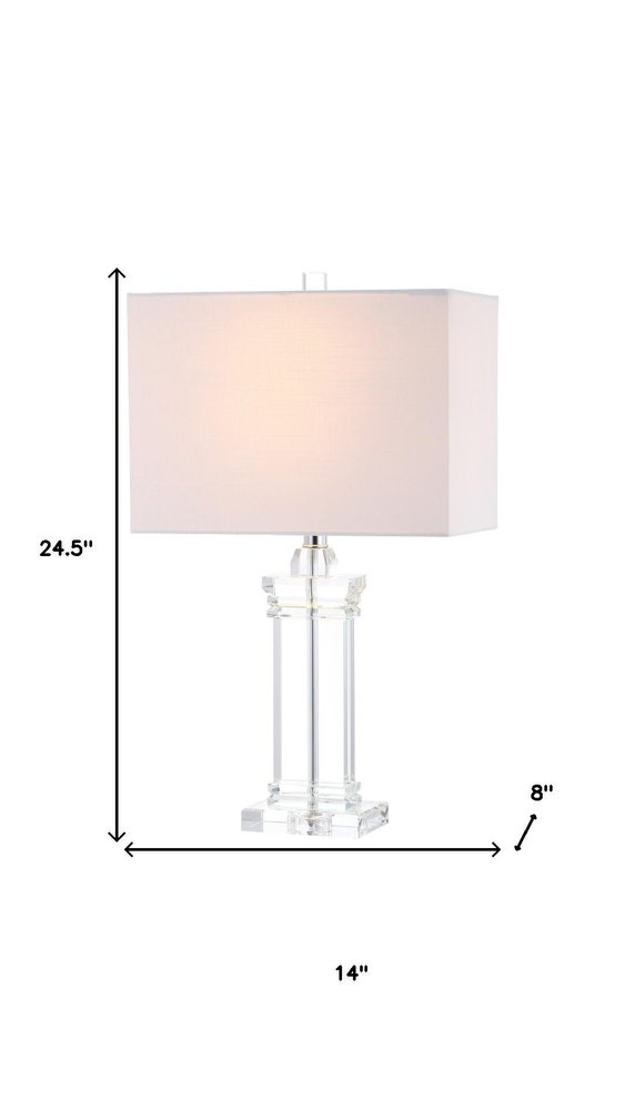 25" Clear Novelty Table Lamp With Shade