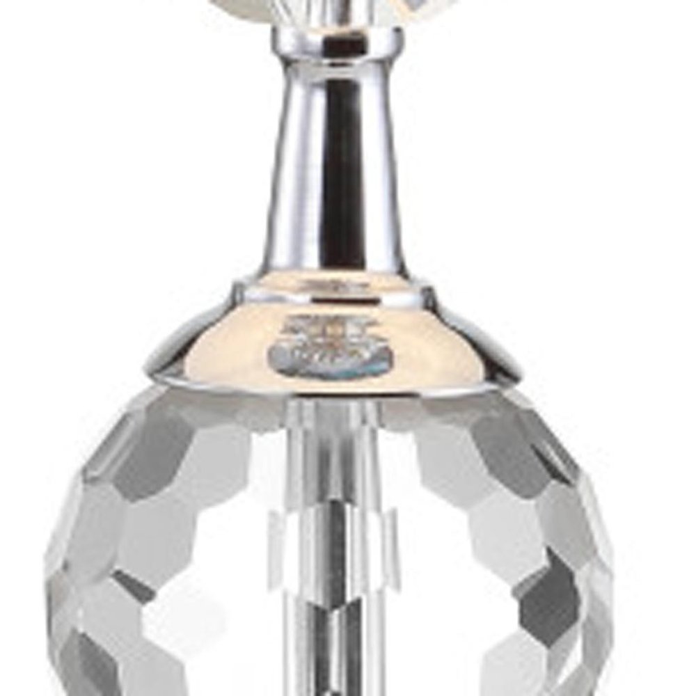 26" Silver Urn Bedside Lamp With Empire Shade