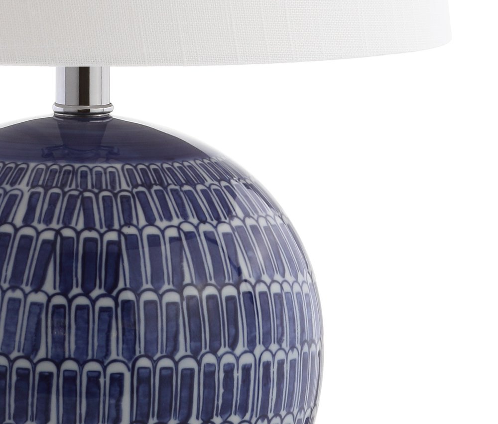 21" Clear Novelty Table Lamp With Drum Shade