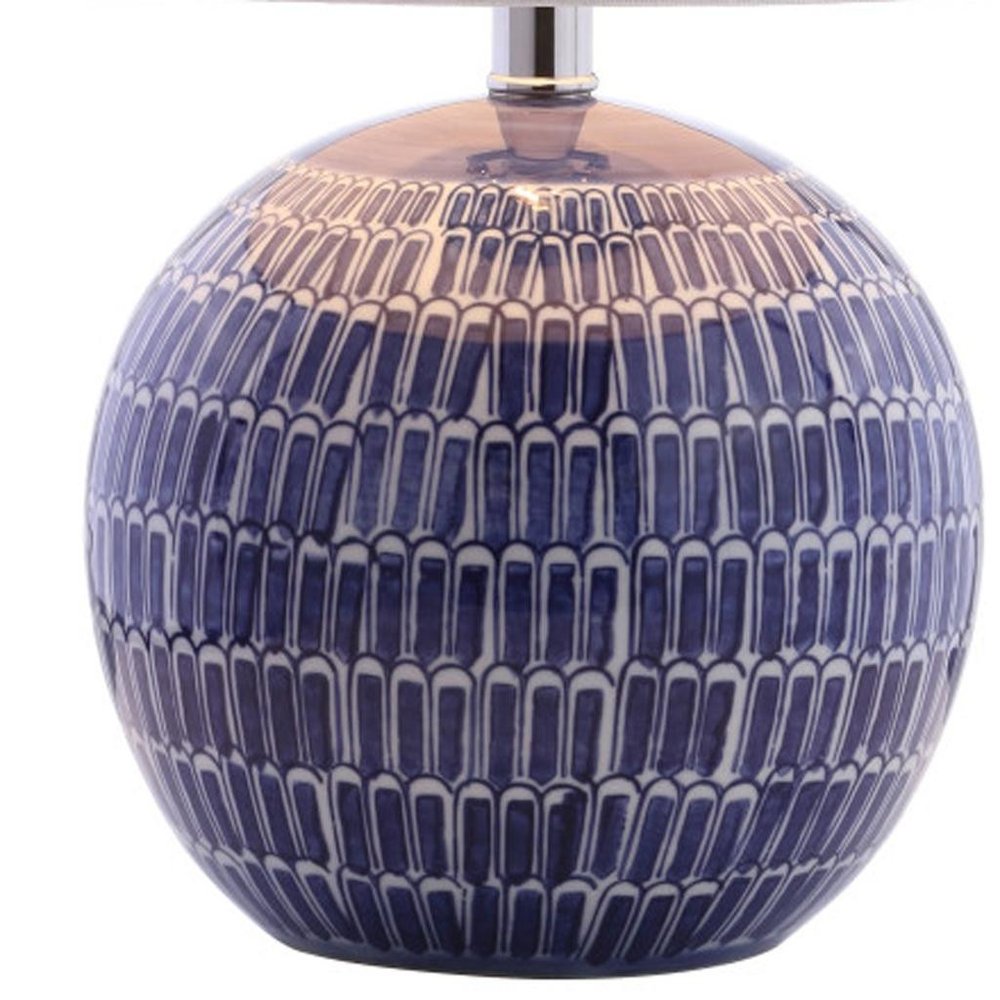 21" Clear Novelty Table Lamp With Drum Shade
