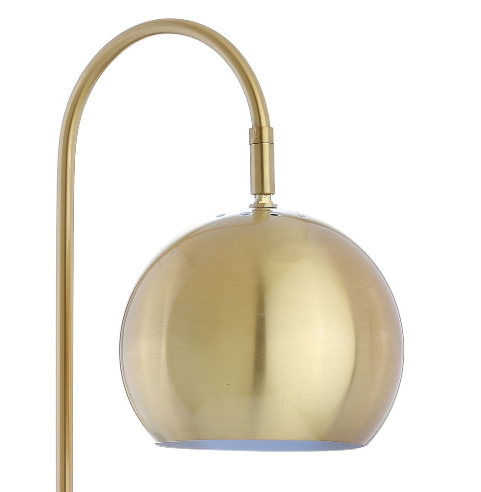 24" White Novelty Table Lamp With Globe Shade