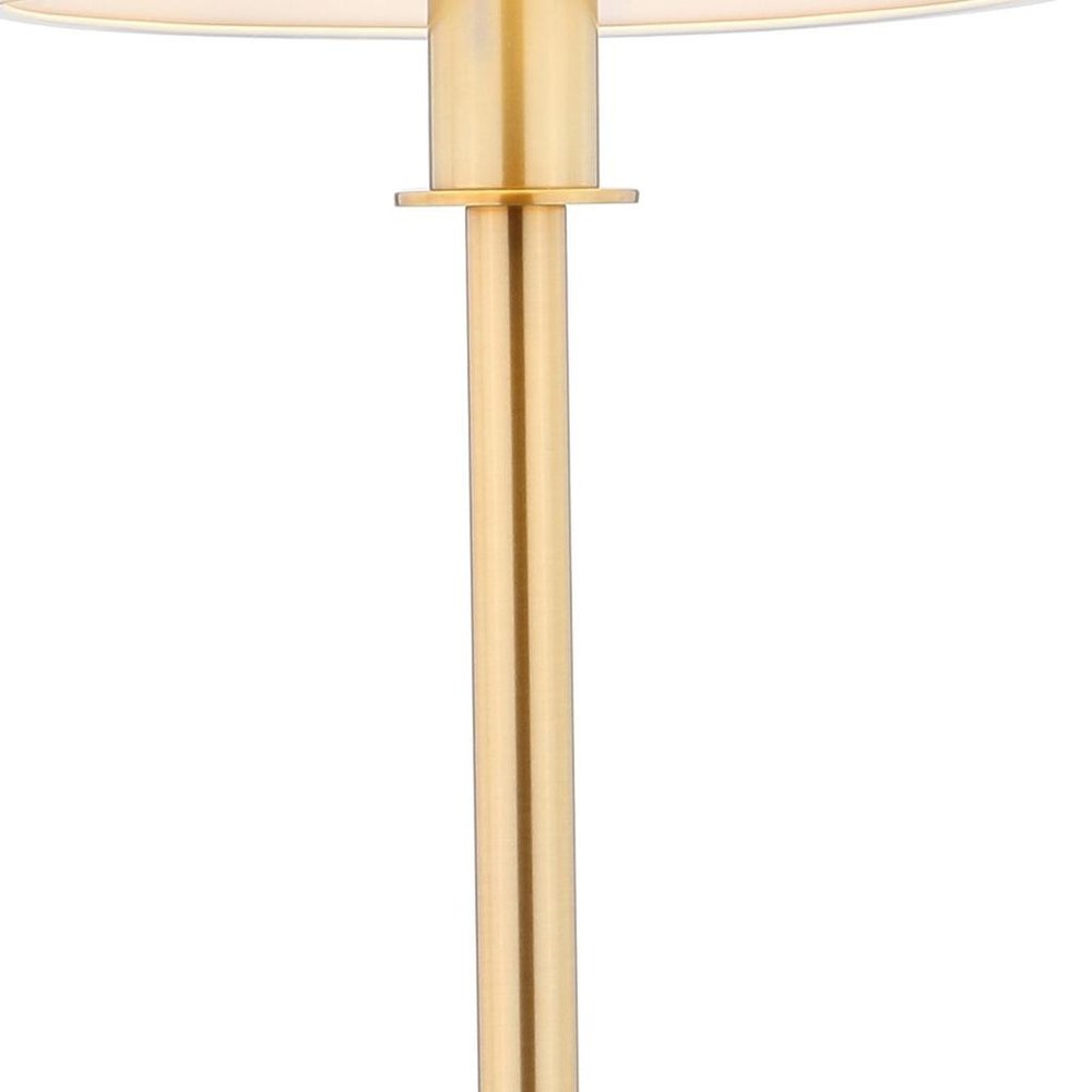 26" Gold Novelty Table Lamp With Drum Shade
