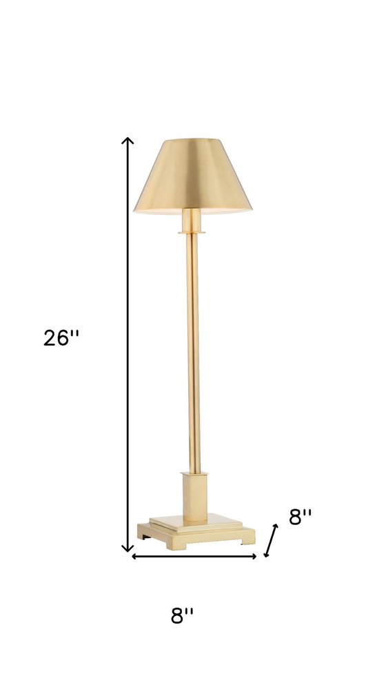 26" Gold Novelty Table Lamp With Drum Shade