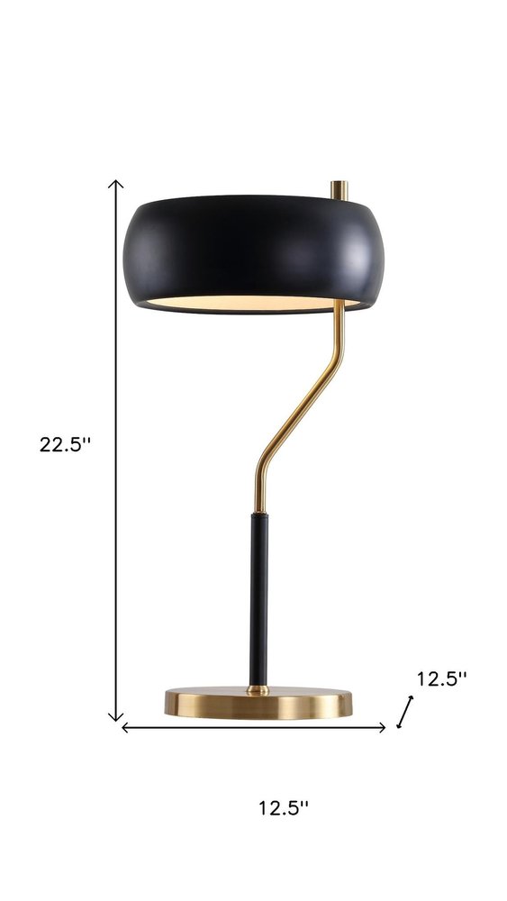 23" Gold Novelty Table Lamp With Globe Shade