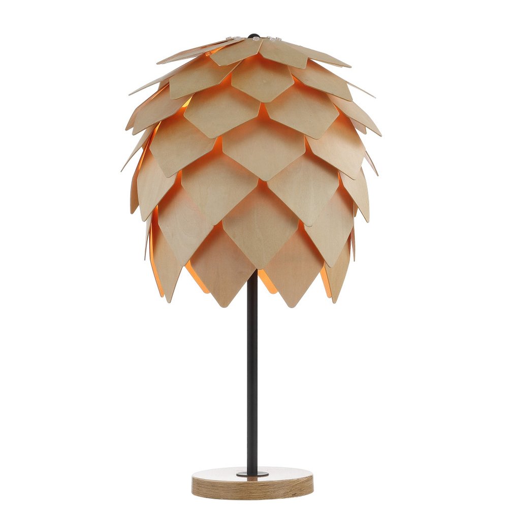 21" Natural And Black Novelty Table Lamp With Novelty Shade