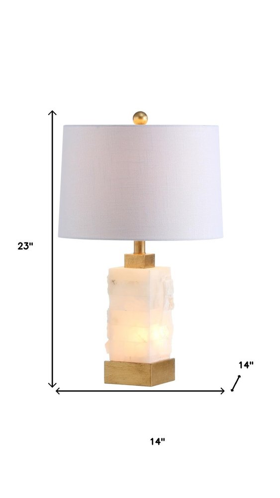 23" Gold Novelty Table Lamp With Globe Shade