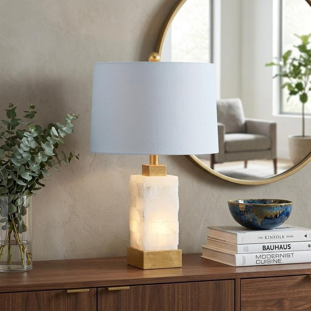 23" Gold Novelty Table Lamp With Globe Shade